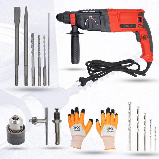 Hillgrove HGCM30M2 1200W-26mm Hammer Drill Machine Forward/Reverse Rotation Power & Hand Tool Kit