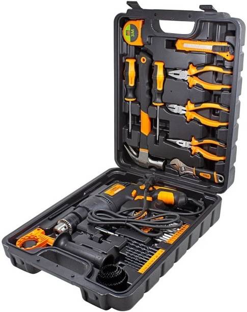 Isma Electric Drill Machine Tool Kit 750W | Multi-Purpose Impact Drill Set Power & Hand Tool Kit