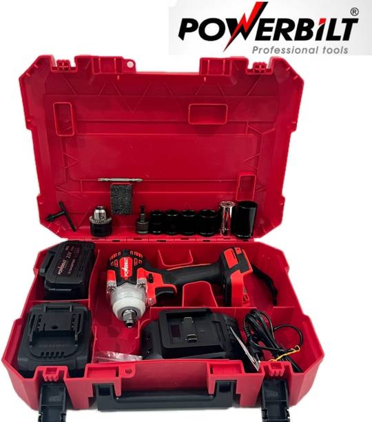 Powerbuilt PBL-CL-21WR BRUSHLESS IMPACT WRENCH 330 NM TORQUE & 21V LITHIUM ION BATTERY Power & Hand Tool Kit