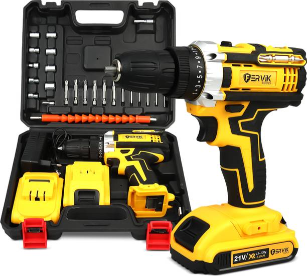 FERVIK FZ-21 Volt Battery operated Screwdriver DOUBLE battery Power & Hand Tool Kit