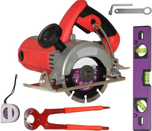 Digital Craft Marble Cutter Machine 125MM,8' Pincer Plier,12' Spirit Level, 3MTR Tape Power & Hand Tool Kit