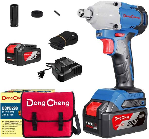 Dongcheng DCPB 298 BRUSHLESS IMPACT WRENCH 20V MAX LITHIUM ION BATTERY 298NM TORQUE Power & Hand Tool Kit