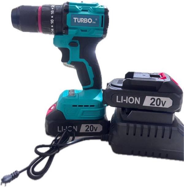 KS STORE TUR CL 20V Brushless Dual Speed, 13mm , With 2 x 2v Batteries TURBO 20V CORDLESS DRIL Collated Screw Gun