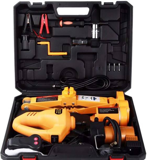 VOLTZ TY35SP ELECTRIC JACK 12V DC 2T ton Electric Scissor Jack and Electric Impact Wrench and Inflator Pump 3-in-1 Car Repair Tool Kit Power & Hand Tool Kit
