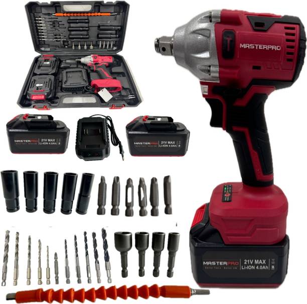 MTREX MASTER PRO 450NM TORQUE BRUSHLESS IMPACT WRENCH 21V LI-ION BATTERY & CHARGER Power & Hand Tool Kit