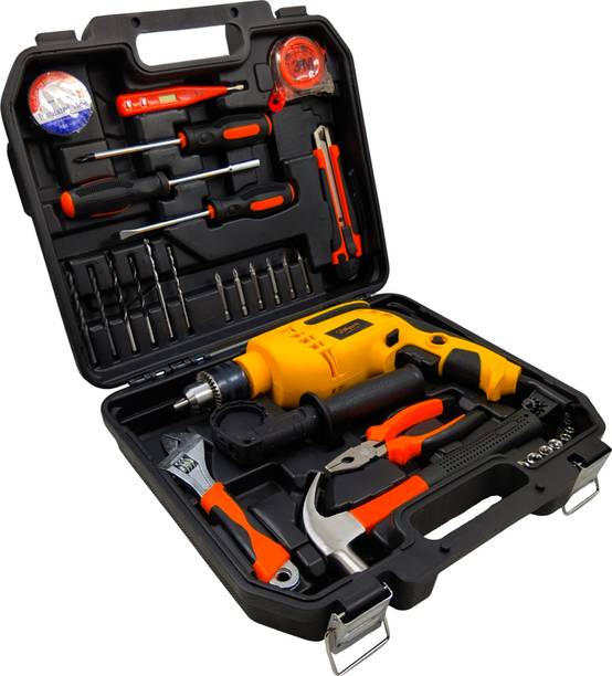 Hillgrove HGCM1382M1 Electric 950W Power Drill Machine Tool Box Tools Kit Set for Home Power & Hand Tool Kit