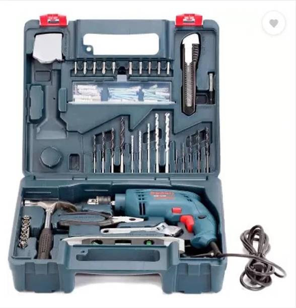 BOSCH GSB 10 RE Corded-Electric Drill Tool Set, 10 mm, 500 Watt(100 Pcs Accessory Set) Power & Hand Tool Kit
