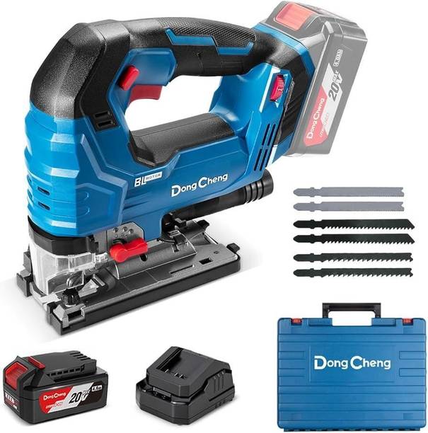 Dongcheng CORDLESS BRUSHLESS JIG SAW 3.34 INCH CUTTING 20V MAX LI-ION BATTERY & CHARGER Angle Grinder