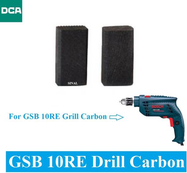 SINAL Carbon Brush Set (DCA Make) For Bosch Drill Model GSB 10 RE (CR111) Power &amp; Hand Tool Kit