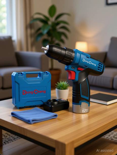 DONGCHENG MAYUR CORDLESS SCREWDRIVER DRILL 1202E 12V MAX BATTERRY 1500 RPM WITH HEAVY KIT Power & Hand Tool Kit