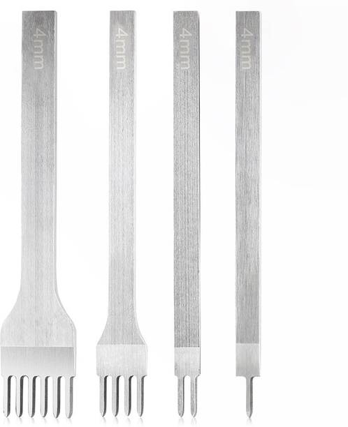 PROBEROS Leather Stitching Prong Punch Set for DIY Craft Projects Leather Stitching Prong Punch Set Diamond Lacing Chisel Kit for DIY Craft Sewing Nipper