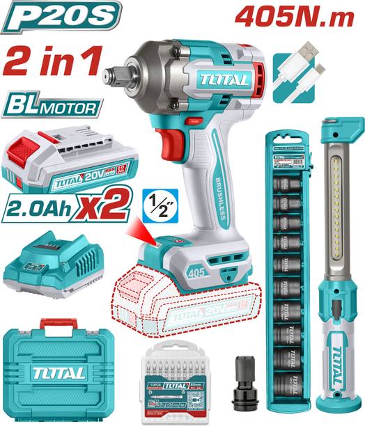 TOTAL 2 Pcs Cordless combo kit TOSLI23056 Power & Hand Tool Kit