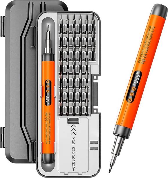 Verilux Mini Electric Screwdriver Kit 46 in 1 Cordless USB Rechargeable Tool Set Power & Hand Tool Kit