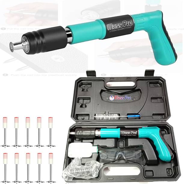 Mass Pro Portable Mini Nail Fixer Shooting Machine With 10 Nails, Nail Wall Fixing Tool Power & Hand Tool Kit
