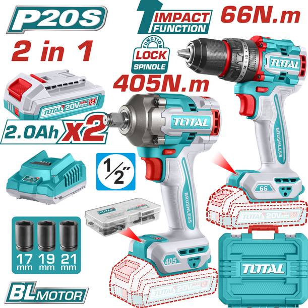 TOTAL TCKLI20286 Power & Hand Tool Kit