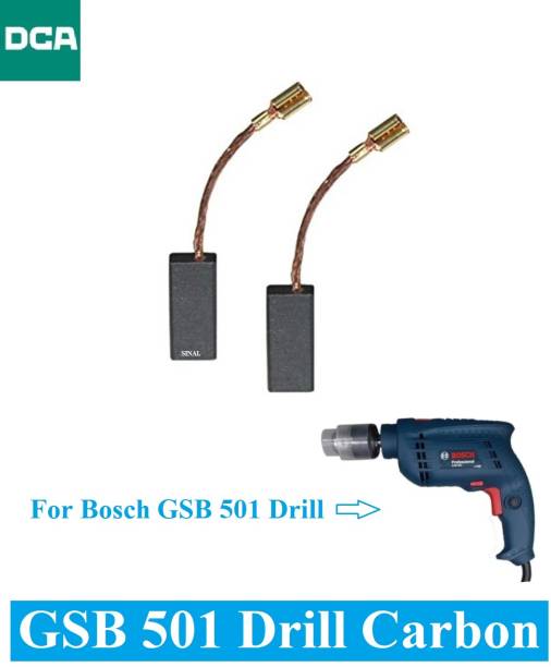 SINAL Carbon Brush Set (DCA Make) For Bosch Drill Model GSB 501 (CR114) Power &amp; Hand Tool Kit