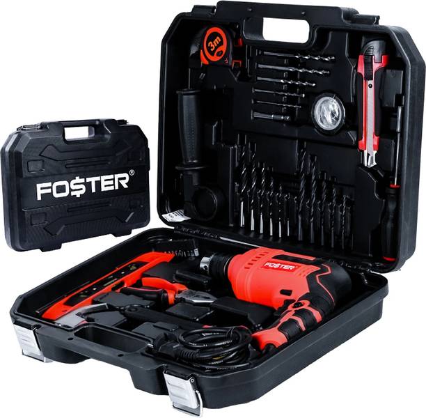FOSTER FK 32-13 Auto Repair & DIY Power Tool Kit | Heavy Duty | 97 Pcs Copper Armature Power & Hand Tool Kit