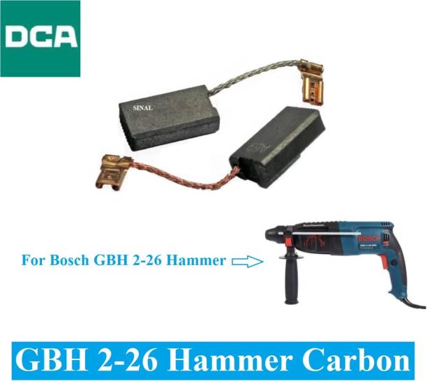 SINAL Carbon Brush Set (DCA Make) For Bosch Hammer Model GBH 2-26 (CR86) Power &amp; Hand Tool Kit
