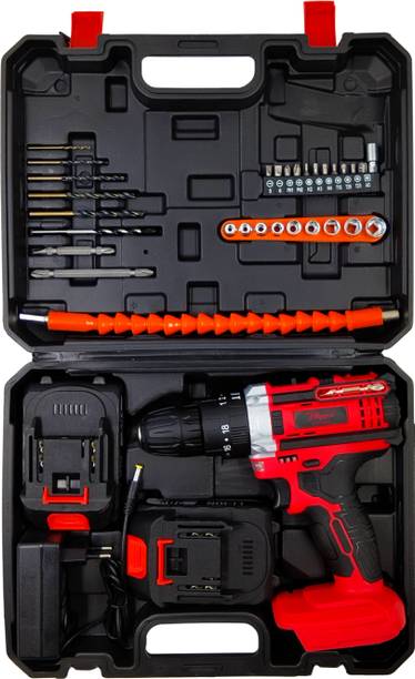 Hillgrove HGCM1381M2 Electric 10mm 20V Power Drill Machine Tool Box Tools Kit Set for Home Power & Hand Tool Kit
