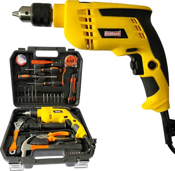 DUMDAAR 710W 13mm Impact Drill Machine tool kit | Multi-Functional Home Repair Set Power & Hand Tool Kit