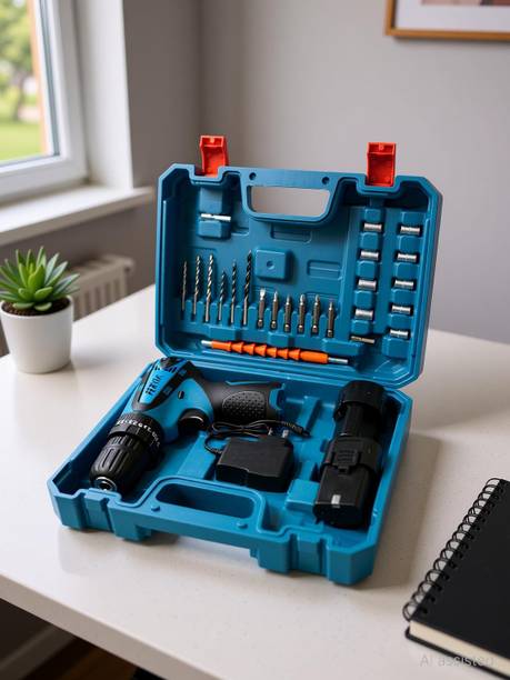 FERVIK FZ-CDS12 Cordless Drill Power & Hand Tool Kit