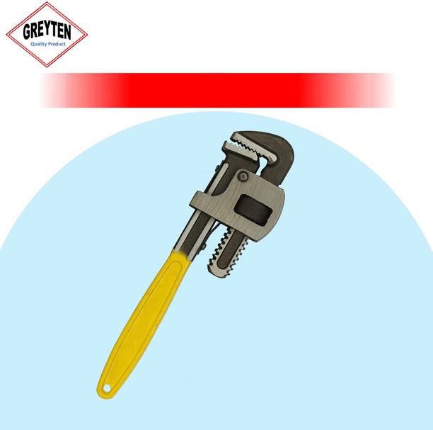 GREYTEN Pipe Wrench , Pipe Wrench 12 Inch , Pipe Wrench For Tight Spaces , Heavy Duty Hand Tool Kit