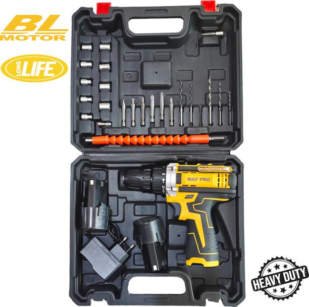 NTH MAF PRO CORDLESS DRILL KIT 12V BRUSHLESS MOTOR 2x12v Battery With Speed Control Power & Hand Tool Kit