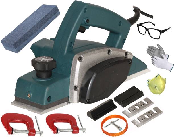 Digital Craft Electric Planer Machine 82x1MM,Sharpening Stone,2' G Clamp Wood Planer 1400W Machine of Carpentry Electric Planer Woodworking Machine Corded Planer