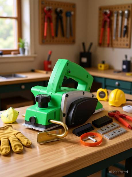 Digital Craft 82mm Electric Planer Machine,8"Inch Pincer Plier,Tape 3Mtr Wood Planer 1400W Machine of Carpentry Electric Planer Woodworking Machine Corded Planer