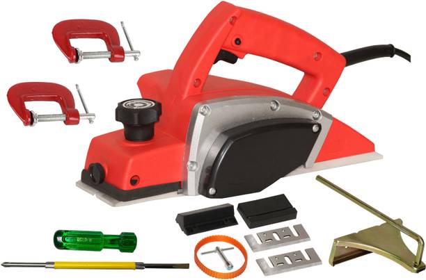 Digital Craft Electric Planer 82mm Machine,6Inch 2 In 1 Screw Driver,2' G Clamp Wood Planer 1400W Machine of Carpentry Electric Planer Woodworking Machine Corded Planer