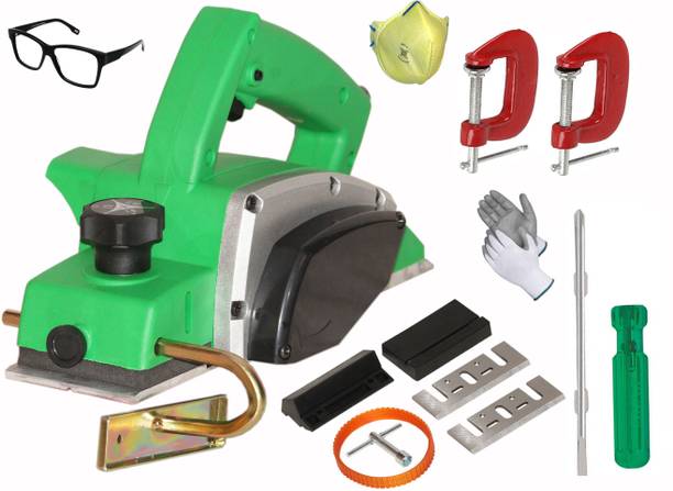 Digital Craft 82mm Electric Planer Machine,2' G Clamp,6Inch 2 In 1 Screw Driver Wood Planer 1400W Machine of Carpentry Electric Planer Woodworking Machine Corded Planer