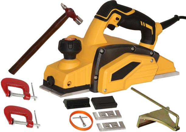 Digital Craft Electric 82mm Planer Machine,2' G Clamp,Hammer 200 gm Wood Planer 1000W Machine of Carpentry Electric Planer Woodworking Machine Corded Planer