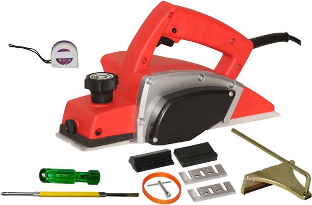 Digital Craft Electric Planer 82mm Machine,6Inch 2 In 1 Screw Driver,Tape 3Mtr Wood Planer 1400W Machine of Carpentry Electric Planer Woodworking Machine Corded Planer
