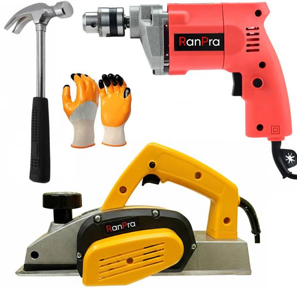 RanPra 82 mm Power planer with 10MM DRILL MACHINE Corded Planer