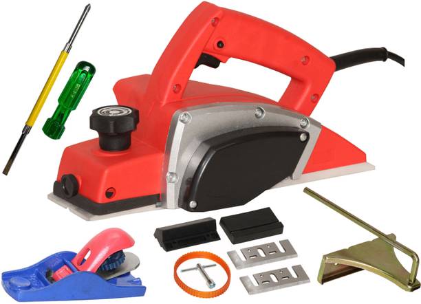 Digital Craft Electric Planer 82mm Machine,5Inch Hand Planer,6Inch 2 In 1 Screw Driver Wood Planer 1400W Machine of Carpentry Electric Planer Woodworking Machine Corded Planer