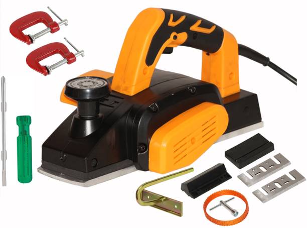 Digital Craft Electric Wood Planer Machine 82mm,2' G Clamp,6Inch 2 In 1 Screw Driver Wood Planer 800W Machine of Carpentry Electric Planer Woodworking Machine Corded Planer