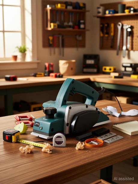 Digital Craft Electric Planer Machine 82x1MM,2' G Clamp,Tape 3Mtr Corded Planer