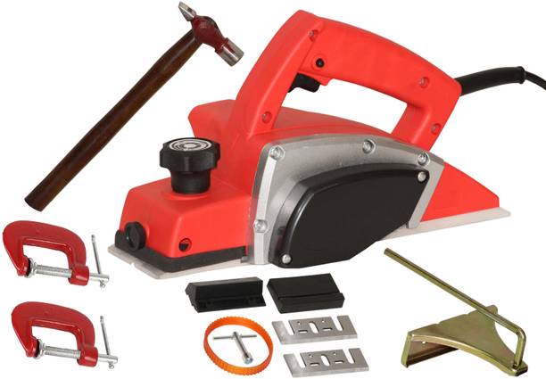 Digital Craft Electric Planer 82mm Machine,2' G Clamp,Hammer 200 gm Wood Planer 1400W Machine of Carpentry Electric Planer Woodworking Machine Corded Planer