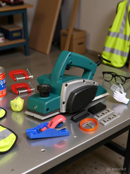 Digital Craft Electric Planer Machine 82x1MM,2' G Clamp,5Inch Hand Planer Wood Planer 1400W Machine of Carpentry Electric Planer Woodworking Machine Corded Planer