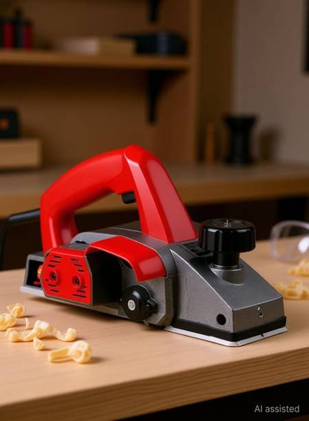 TOOLBUX Electric Planer 82mm 16000 RPM Hand Wood Planer Woodworking Machine Copper Armature with Accessories (0-82mm) Corded & Cordless Planer