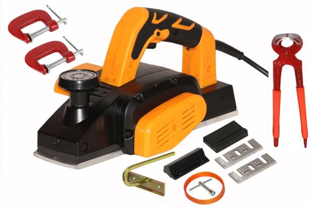 Digital Craft Electric Wood Planer Machine 82mm,2' G Clamp,8"Inch Pincer Plier Wood Planer 800W Machine of Carpentry Electric Planer Woodworking Machine Corded Planer