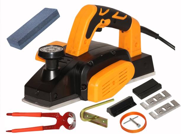 Digital Craft Electric Wood Planer Machine 82mm,8"Inch Pincer Plier,Sharpening Stone Wood Planer 800W Machine of Carpentry Electric Planer Woodworking Machine Corded Planer