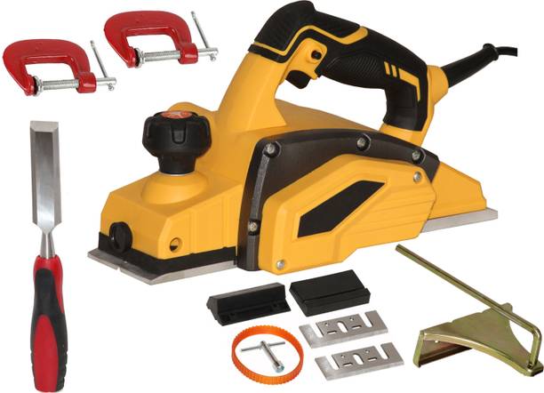 Digital Craft Electric 82mm Planer Machine,25mm Wood Chisel,2' G Clamp Wood Planer 1000W Machine of Carpentry Electric Planer Woodworking Machine Corded Planer