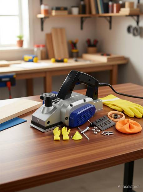 Mass Pro YK Electric Woodworking Planer 82mm (650W) Professional Woodworking Machine Multi-function With Planer Accessories Wood Smooth Planning 82mm Corded Planer