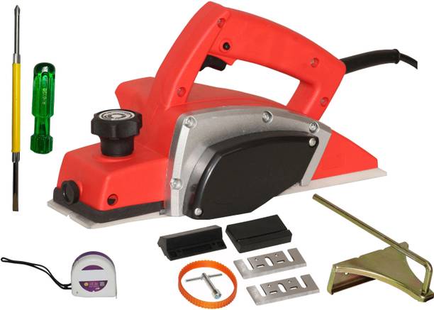 Digital Craft Electric Planer 82mm Machine,Tape 3Mtr,6Inch 2 In 1 Screw Driver Wood Planer 1400W Machine of Carpentry Electric Planer Woodworking Machine Corded Planer