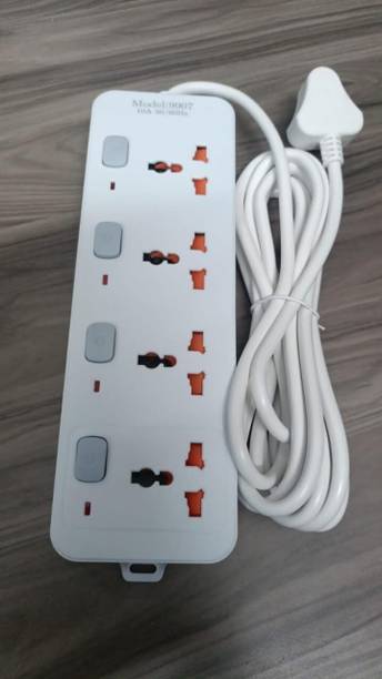 HARE KRISHNA ENTERPRISES 4 plug white board 4  Socket Extension Boards