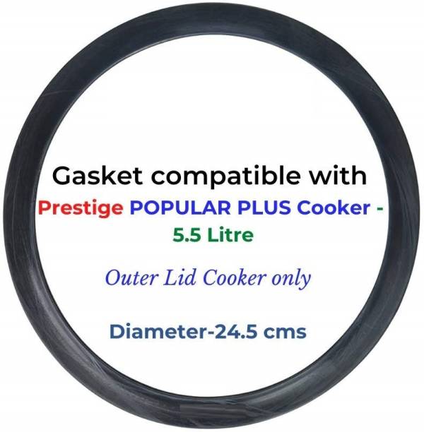 SVA Gasket compatible with Prestige Popular Plus Pressure cooker (5.5 Liters) 245 mm Pressure Cooker Gasket