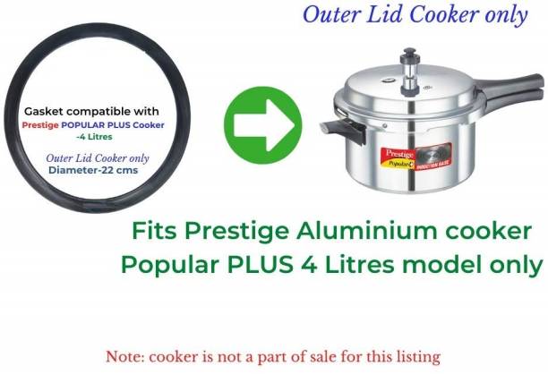 SVA Gasket compatible with Prestige Popular Plus Pressure cooker (4 Liters) 220 mm Pressure Cooker Gasket
