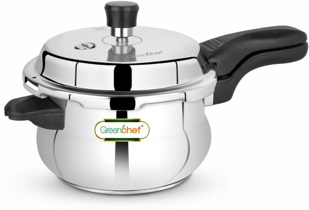 Greenchef Classic Curve Induction Bottom Handi Shaped (Heavy Sandwich Bottom) SS 5 L Outer Lid Induction Bottom Pressure Cooker