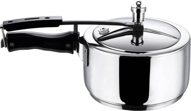 VINOD 18/8 Stainless Steel Sandwich Bottom Inner Lid 5.5 L Inner Lid Induction Bottom Pressure Cooker